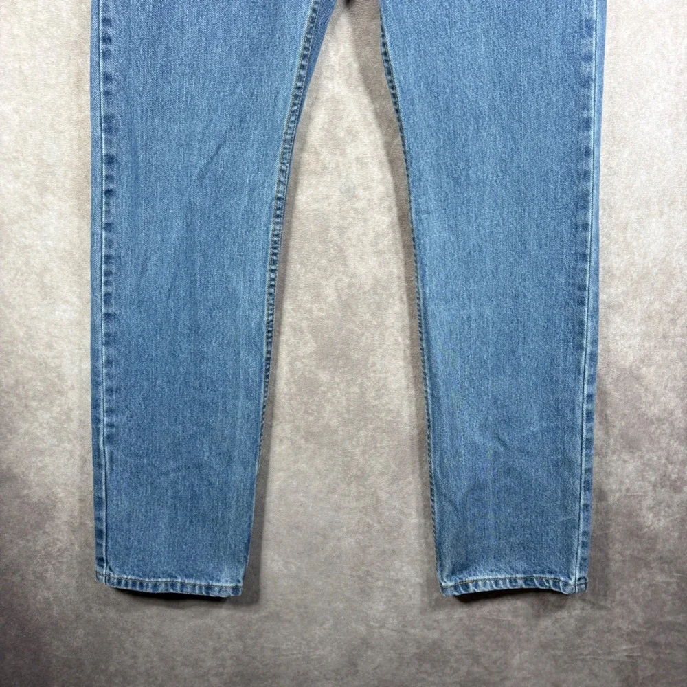Levis Jeans Men 28x34 Blue 505 Regular Fit Straight Leg Denim Casual Everyday